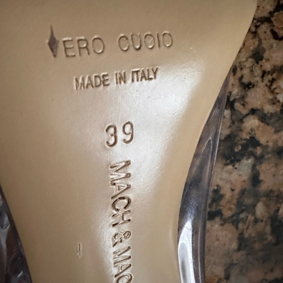 MACH & MACH NEW Double Bow PVC Clear Pumps Heels Crystal - Picture 14 of 16